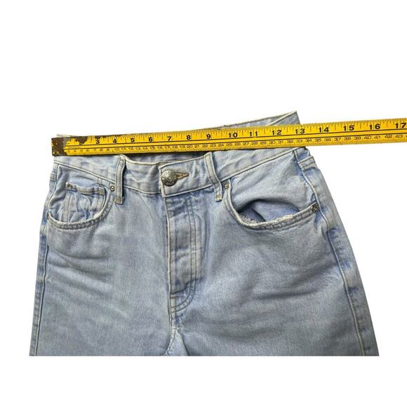 River Island Women’s Wide Leg Light Wash Denim Jeans - Distressed - 6 - Picture 7 of 8